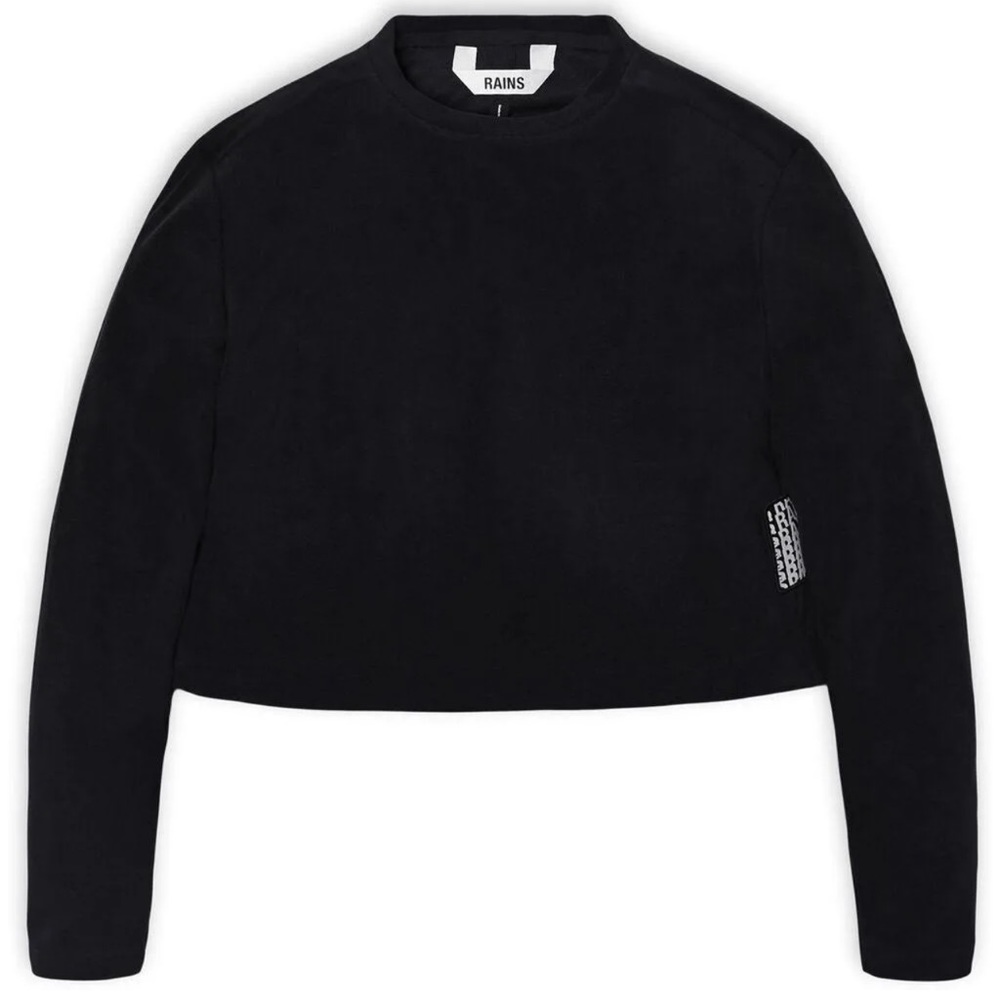 RAINS black fleece W sweatshirt size large